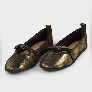 Free People Mania Bow Flat in Bronze
